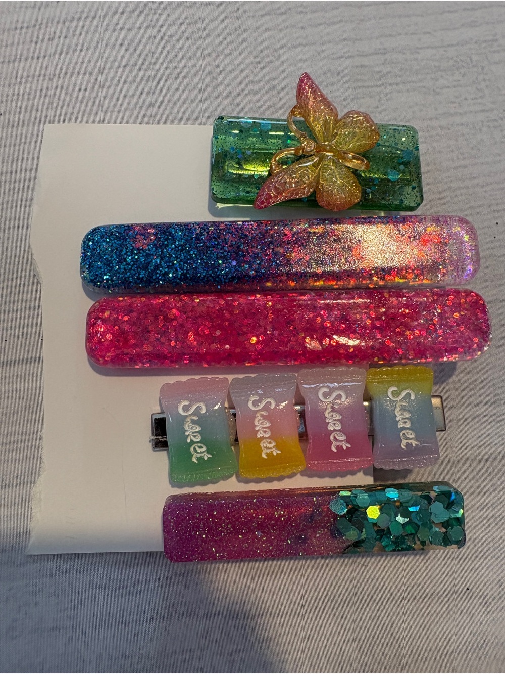 Sparkling Butterfly Hair Clip Set for Kids